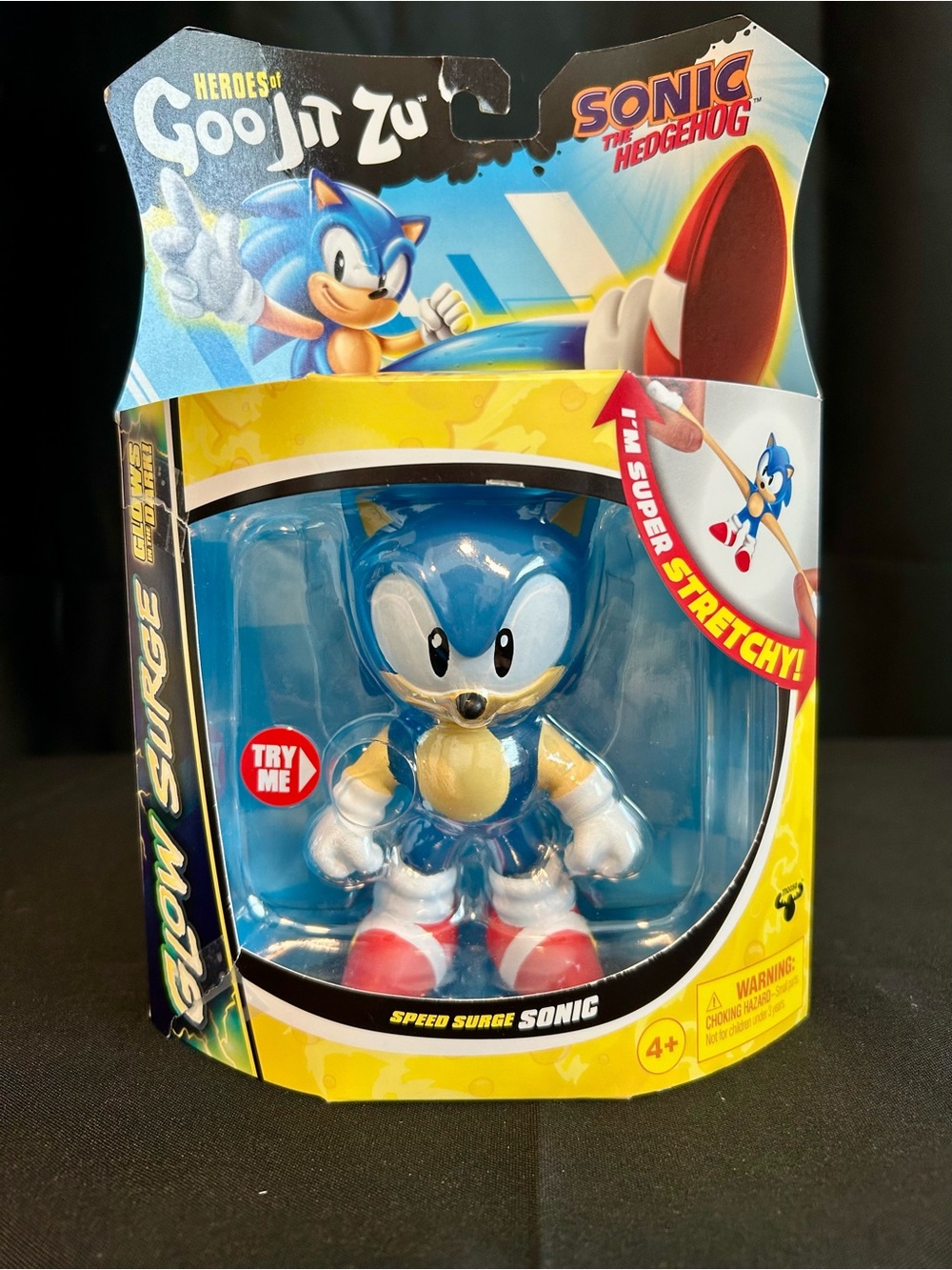 Sonic The Hedgehog super stretchy, glow in the dark